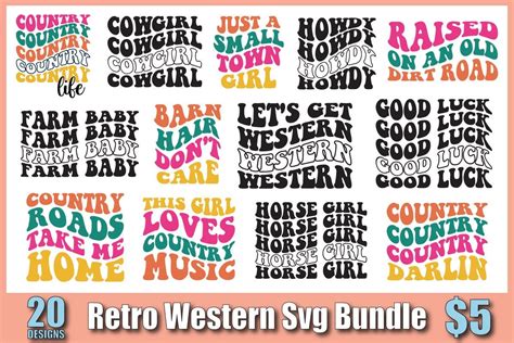 Retro Western Svg Bundle Vol 1 Bundle · Creative Fabrica