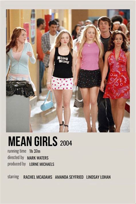 Minimal Polaroid Movie Poster For Mean Girls Indie Movie Posters