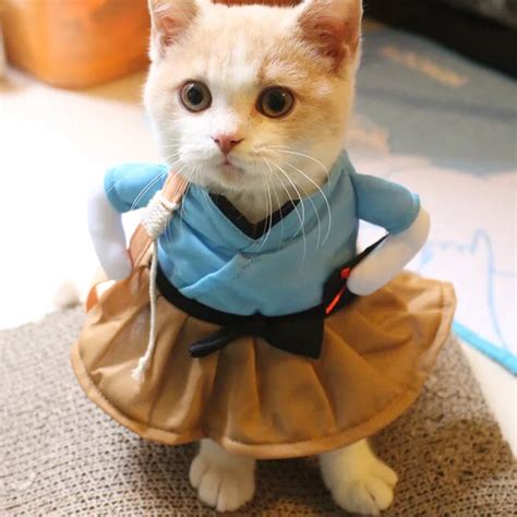 Funny Cat Costume Uniform Suit Cat Clothes Costume Puppy Clothes