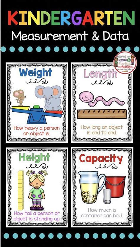 Measurement And Data Classroom Posters Math Vocabulary Weight