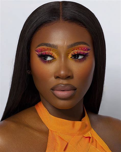 Makeup For Black Skin Orange Makeup Black Girl Makeup Girls Makeup