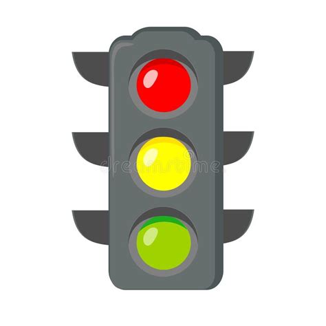 Cartoon Red Traffic Light Stock Vector Illustration Of Active 36546897