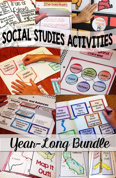 Social Studies Activities And Interactive Notebook Bundle 4th 5th 6th
