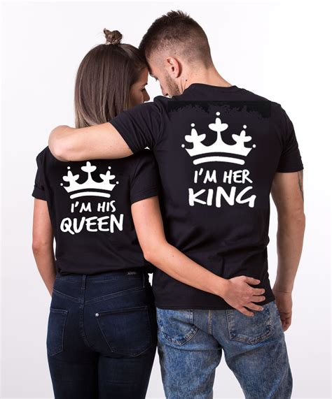 King Queen 1 Couples T Shirt Set Custom T Shirt Printing