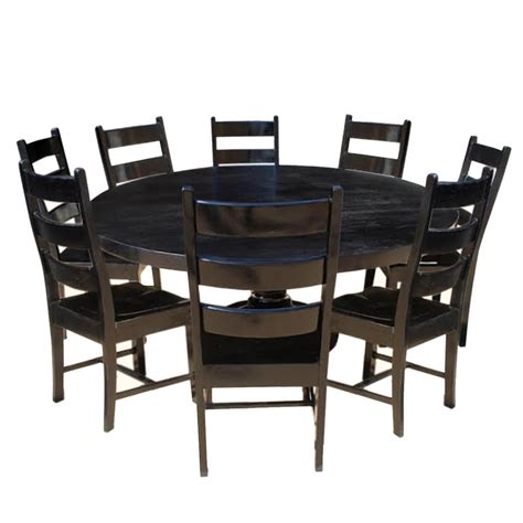 Find the best black dining furniture sets at the lowest price from top brands like ikea, monarch specialties & more. Nottingham Rustic Solid Wood Black Round Dining Room Table Set