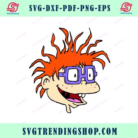 Pdf Eps Dxf Layered Svg Silhouette Cut File Png Chuckie Finster Rugrats