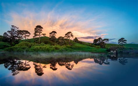 New Zealand Landscape Hobbiton Wallpapers Hd Desktop