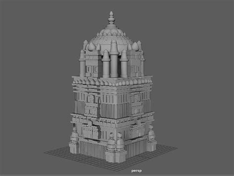 Indian Temple 01 3d Model Cgtrader
