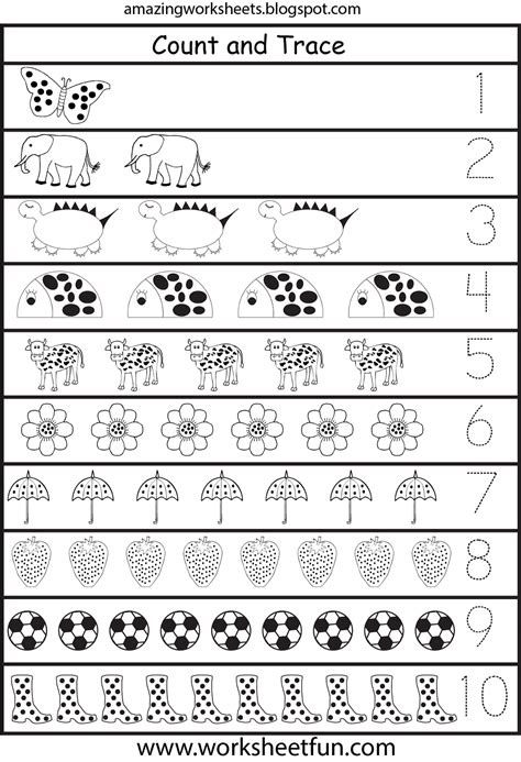 Kindergarten Worksheets Printable Tracing Worksheets
