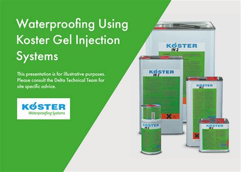 Waterproofing Using Koster Gel Injection Systems Delta Membranes