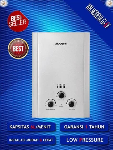 5 lt oxygen depletion safety device (ods) : Jual Water Heater Gas Modena GI 6v di lapak bagus heri ...
