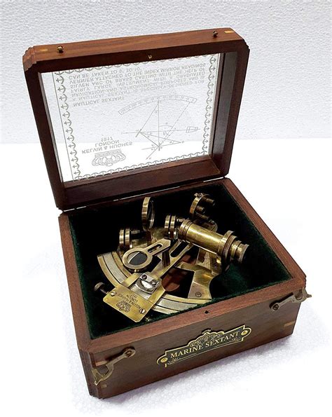 antique maritime nautical sextant telescope vintage marine etsy