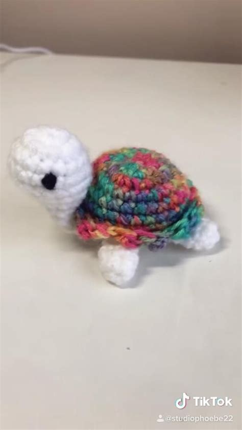 Crochet Small Multicolor Turtle Amigurumi Plushie Tiktok Etsy Video