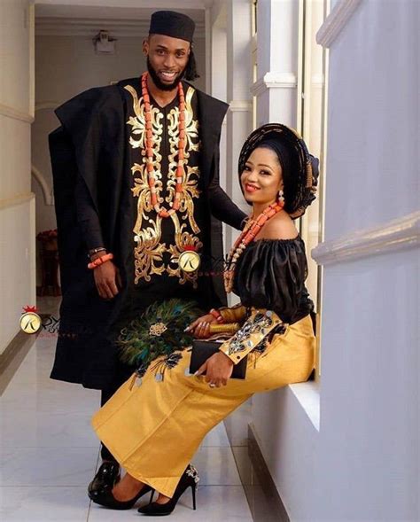Complete Yoruba Traditional Wedding Attire In Aso Oke In 2021