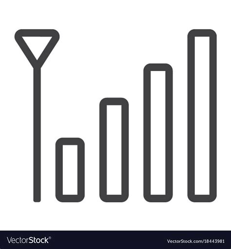 Mobile Phone Signal Line Icon Web And Mobile Vector Image