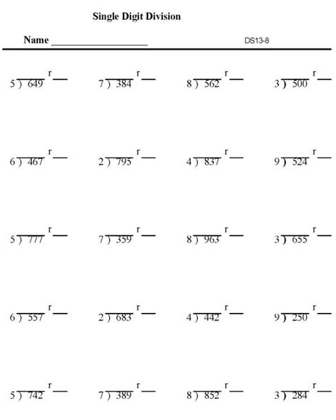 Kumon Division Worksheets