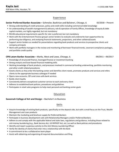 Banker Associate Resume Samples Velvet Jobs