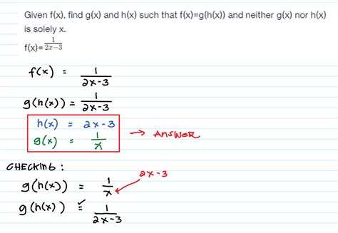 [solved] given f x find g x and h x such that f x g h x and neither course hero