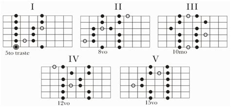 Los Diagramas De Escalas Técnica Y Ejercicios De Guitarra Y Bajo