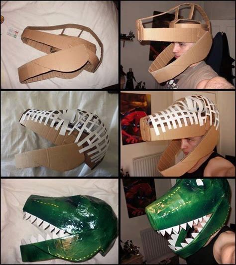 Masque dinosaure avec carton | Dinosaur mask, Dinosaur crafts, Dinosaur
