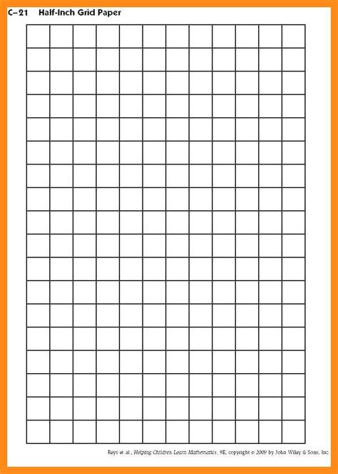 Printable Graph Paper With 1 Inch Squares Printable Graph Paper