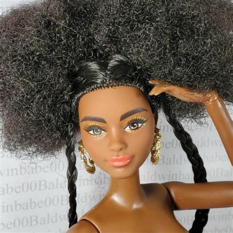 B21~nude Barbie Extra Model 1 Afro Puffs Aa Daisy Articulated Doll For Ooak 14 98 Picclick