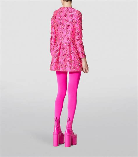 Valentino Pink Flower Detail Mini Dress Harrods Uk