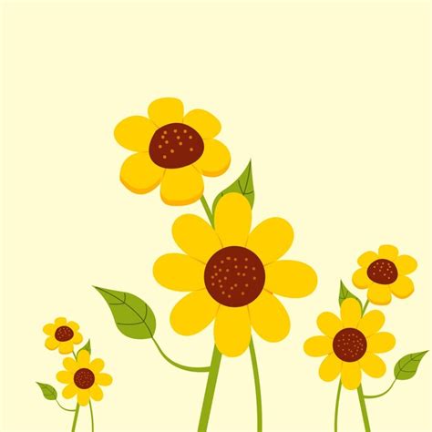 Premium Vector Sunflower Watercolor Vector