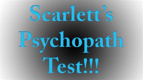 Scarlett Johanssons Psychopath Test Youtube