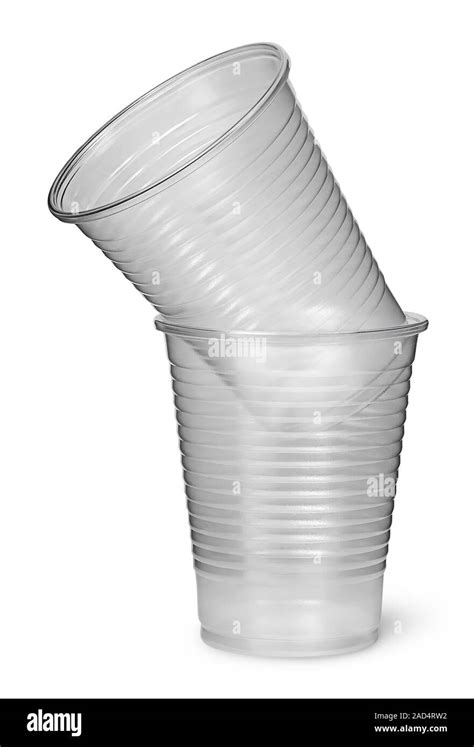Two Plastic Cups Each Other Stock Photo Alamy