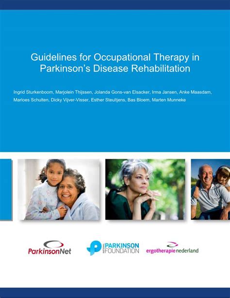 Guidelines For Occupational Therapy In Parkinsons Disease