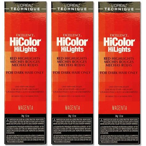 getuscart l oreal excellence hicolor hilights magenta permanent tint hc 05101 3 pack