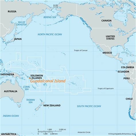 Guadalcanal Island Map Battle And Facts Britannica