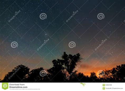 Night Landscape Stock Photo Image 55862468