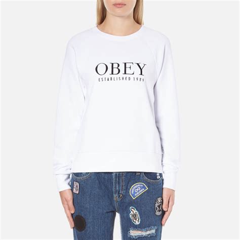 Obey Clothing Womens Obey Vanity Sweatshirt White Womens Clothing