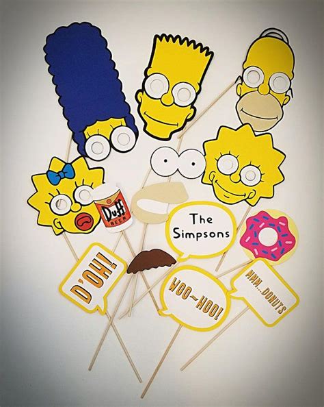Add Some Fun To Next Party With These Simpsons Themed Photo Booth Props
