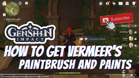 Genshin Impact How To Get Vermeer S Paintbrush And Paints Luhua Landscape Quest Guide Youtube