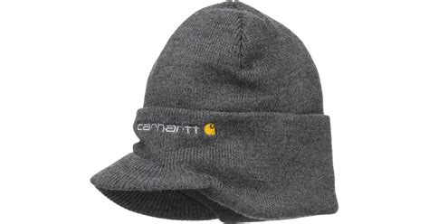 Carhartt Knit Hat With Visor In Black For Men Lyst