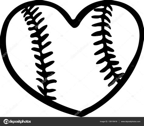 Baseball Heart Vector Stock Vector Image By Miceking 139116416
