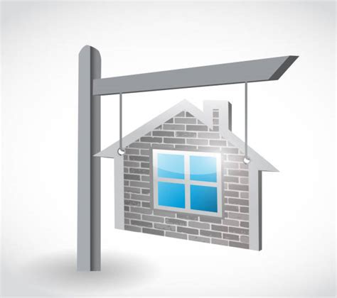 Real Estate Sold House Sale Sign Post Backgrounds Illustrations