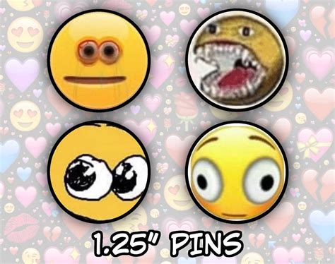 Cursed Emojis Meme 125 Pinback Buttons Etsy