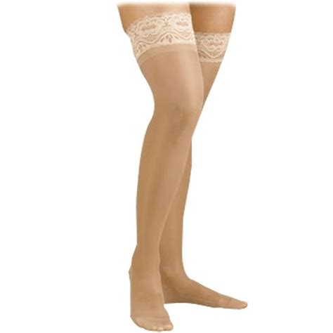 Fla Activa Sheer Therapy Closed Toe Thigh High 15 20mmhg Nude Compression Stockings