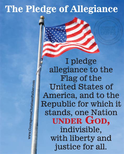 The Pledge Of Allegiance Courageous Christian Father