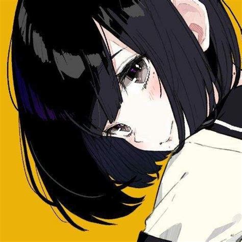 Aesthetic Black Cute Anime Girl Short Hair Hair Style