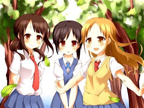 Looking for the best wallpapers? Kawaii 3 Anime Girl Best Friends - Anime Wallpaper HD