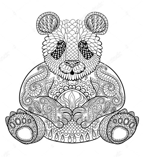 Zentangle Panda Print Out Drawing Panda Coloring Pages Coloring Pages