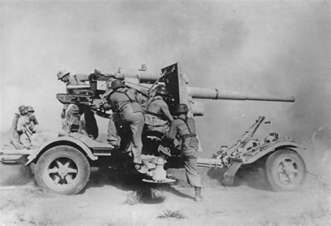 Flak 88 Dak Afrika Korps 1941 World War Photos
