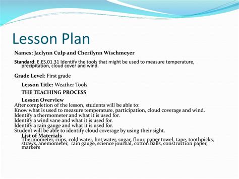 Ppt Lesson Plan Powerpoint Presentation Free Download Id2464304