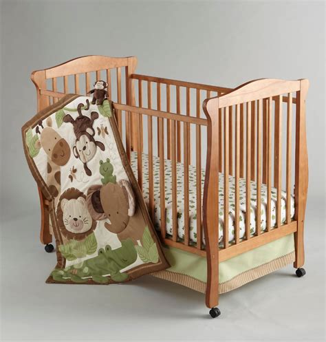 We specialize in designing bedding sets to match the detailing on your round crib. Little Bedding by NoJo 4-Piece Safari Baby Crib Set
