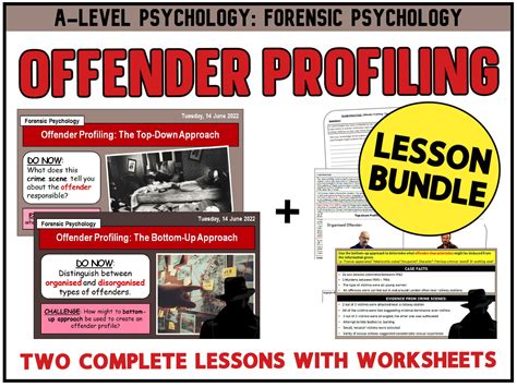 Offender Profiling Bundle The Top Down And Bottom Up Approach A Level